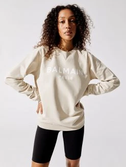 BALMAIN Printed Logo Sweatshirt - Eco Sustainable