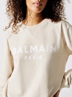 BALMAIN Printed Logo Sweatshirt - Eco Sustainable