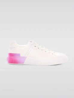 BALMAIN Violet Vision Sneaker B Court-calf & Fluo Rubber
