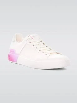 BALMAIN Violet Vision Sneaker B Court-calf & Fluo Rubber