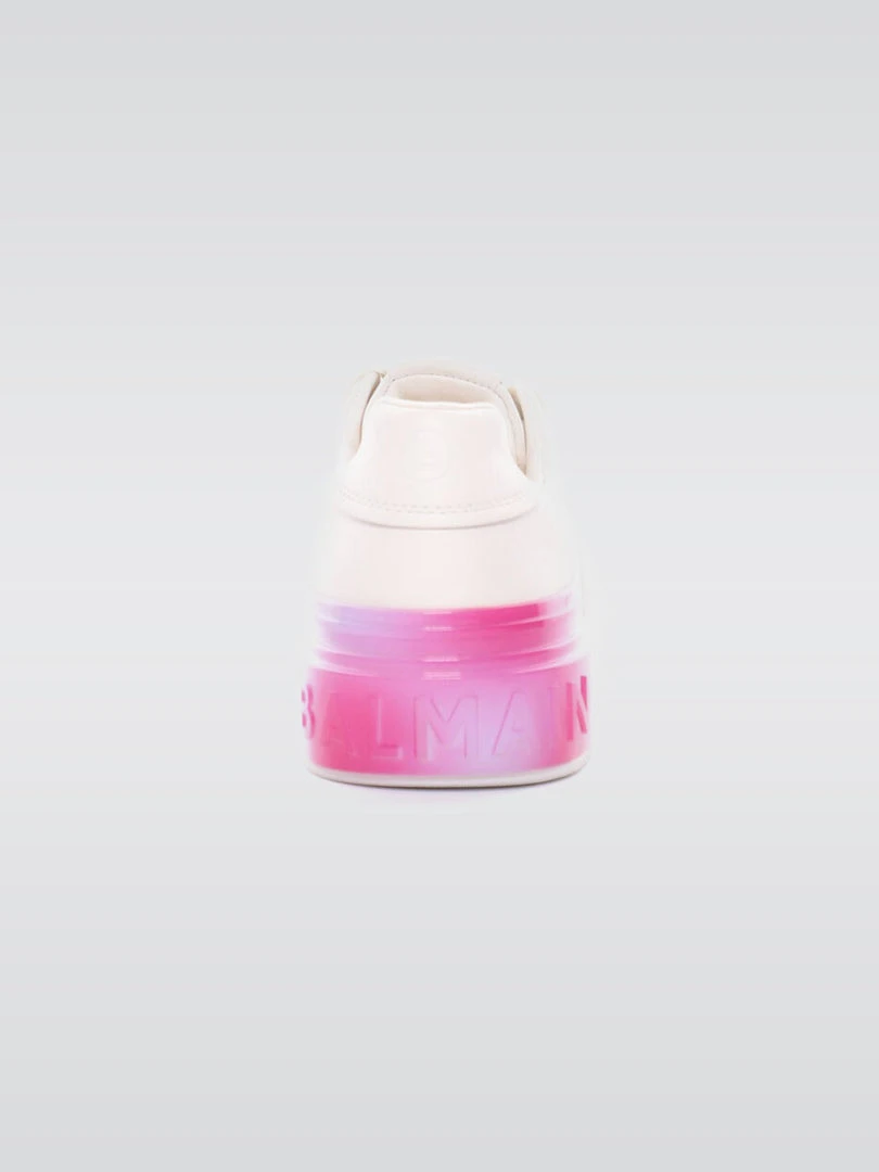 BALMAIN Violet Vision Sneaker B Court-calf & Fluo Rubber 4 BALMAIN Violet Vision Sneaker B Court-calf & Fluo Rubber
