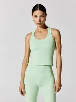 BEYOND YOGA Heather Rib Racerback Flash Tank NEW