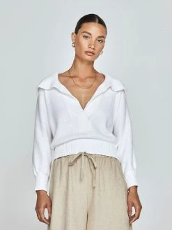 BROCHU WALKER Marlowe Cropped Henley New Tops