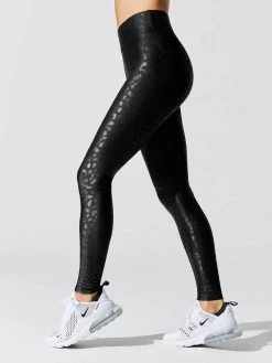 CARBON38 Regular Rise Full-length Legging In Leopard Takara Shine Leggings
