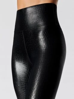 CARBON38 High Rise 7/8 Legging In Crocodile Takara Shine