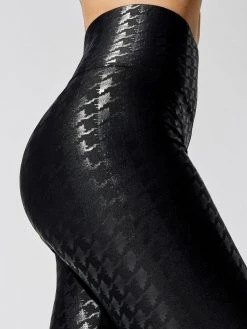 CARBON38 High Rise 7/8 Legging In Houndstooth Takara Shine