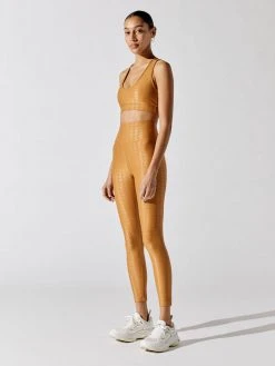 CARBON38 High Rise 7/8 Legging In Houndstooth Takara Shine