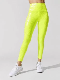 CARBON38 Leggings Neon Iridescent High Rise 7/8 Legging