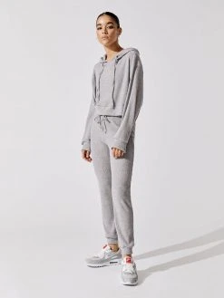 CARBON38 Brushed Ribbed Slim Jogger