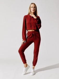 CARBON38 Brushed Ribbed Slim Jogger