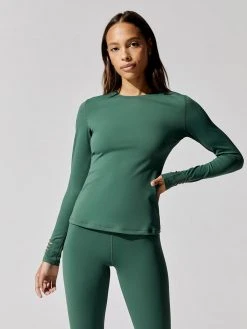 CARBON38 Long Sleeve Top With Slit And Twist Cuff Tops