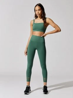 CARBON38 7/8 Legging With Slit And Twist Hem Leggings