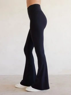 CARBON38 High Rise Flare Pants In Diamond Compression