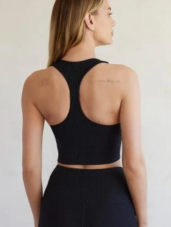 CARBON38 Cut Out Halter Neck Ribbed Cami 20 CARBON38 Cut Out Halter Neck Ribbed Cami