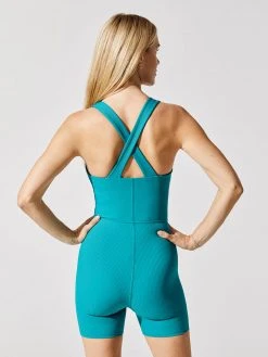 CARBON38 Cut Out Short Ribbed Onesie