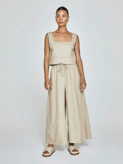 CARBON38 Linen Square Neck Tank