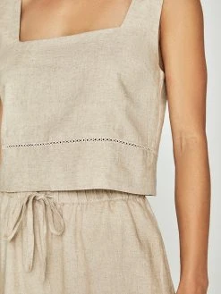 CARBON38 Linen Square Neck Tank