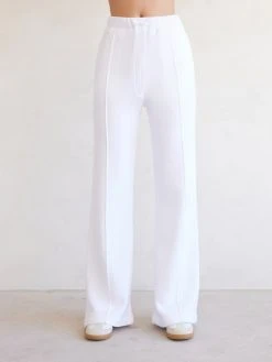 CARBON38 Wide Leg Pintuck Sweatpant Bottoms