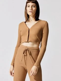 LESET Tops Ali Crop V Cardigan