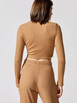 LESET Tops Ali Crop V Cardigan