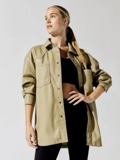 LNA Jackets & Outerwear Vegan Leather Shirt