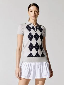 L'Etoile Sport New Tops Argyle Polo
