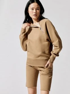MARISSA WEBB Tops So Uptight Funnel Neck Zip Sweatshirt