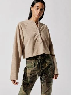 MARISSA WEBB Tops So Uptight Lightweight Plunge Henley