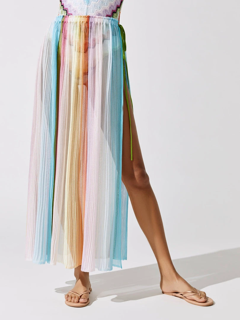 MISSONI New Bottoms Striped Side Slit Skirt 3 MISSONI New Bottoms Striped Side Slit Skirt