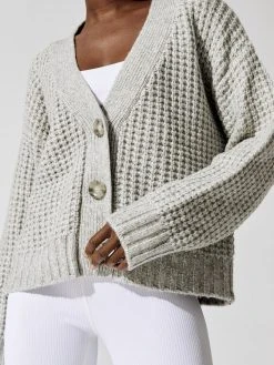 ONA Audrey Waffle Cardigan New Tops