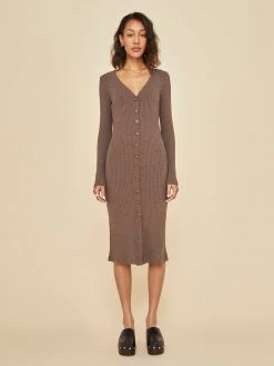 ONA NEW Long Sleeve Cardigan Rib Dress