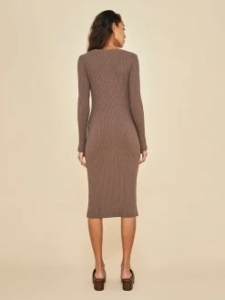 ONA NEW Long Sleeve Cardigan Rib Dress 8 ONA NEW Long Sleeve Cardigan Rib Dress