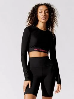 PACO RABANNE Tops Long Sleeve Active Crop Top