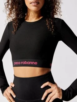 PACO RABANNE Tops Long Sleeve Active Crop Top
