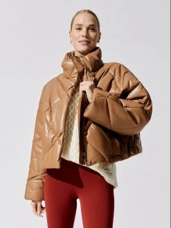 STAND STUDIO Aina Faux Leather Puffer Jacket Jackets & Outerwear