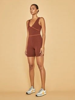 SUNDRY NEW V-Neck Athletic Romper 16 SUNDRY NEW V-Neck Athletic Romper