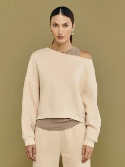 SUNDRY One Shoulder Sweatshirt NEW
