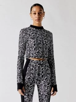 SWEATY BETTY Tops Power Zip Back Workout Long Sleeve Top