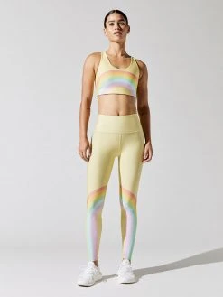 TEREZ Sports Bras Pastel Rainbow Duo Knit Sports Bra