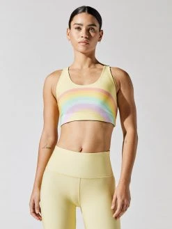 TEREZ Sports Bras Pastel Rainbow Duo Knit Sports Bra
