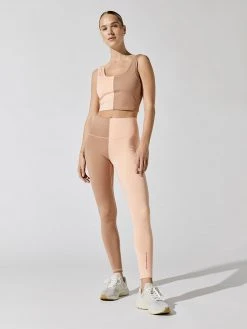 TEREZ Apricot Colorblock TLC Super-High Band Legging
