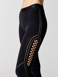 WOLFORD Sporty Lacing Net Leggings
