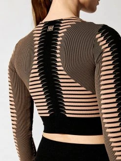 WOLFORD Tops Shaping Slit Top Long Sleeves