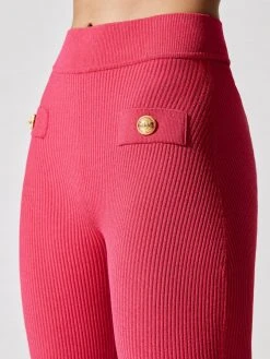 BALMAIN Skirts & Shorts High Waist Ribbed Knit Cycling Shorts