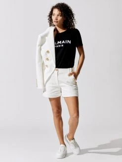 BALMAIN Low-rise Cotton-pique Shorts Skirts & Shorts