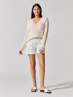 BALMAIN Cable-knit Sweater With Patch