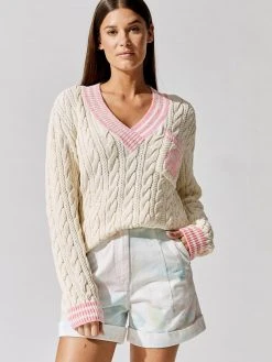BALMAIN Cable-knit Sweater With Patch