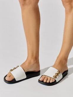 BALMAIN Flat Sandal Symi-calfskin SHOES