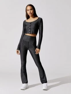 CARBON38 Cropped Shimmer Cardigan