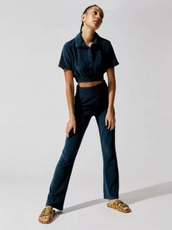 CARBON38 Sweatshirts & Hoodies Micro Terry Cropped Top